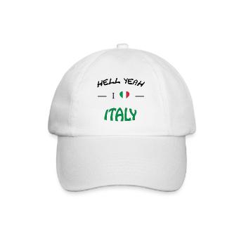 italien flagge italy Italia - Baseballkappe - Weiß/Weiß - Vorne