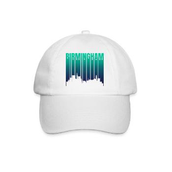 Birmingham Skyline Gradient - Baseball Cap - white/white - Front