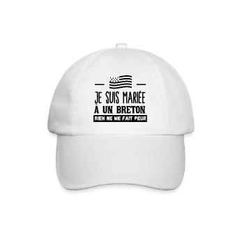 Femme de Bretagne mariage - Casquette classique - blanc/blanc - Devant