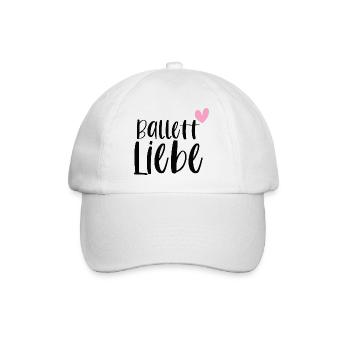 Ballett Liebe Ballerina Balletttänzerin Geschenk - Baseballkappe - Weiß/Weiß - Vorne