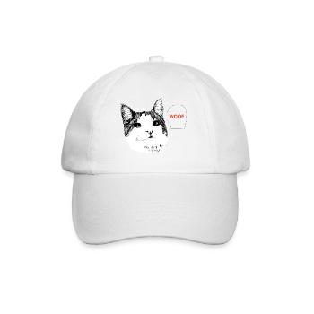 Katzen-Wuff - Baseballkappe - Weiß/Weiß - Vorne