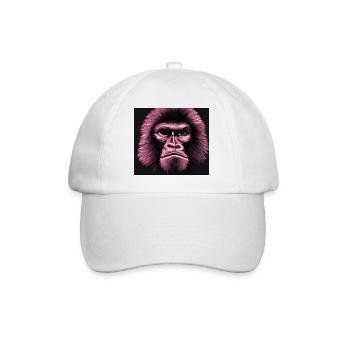 Sad Monkey - Portrait d’animaux Style Pop Art - Casquette classique - blanc/blanc - Devant