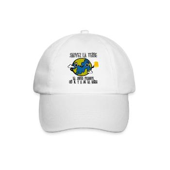 La seule planète ou il y a de la bière ! - Casquette classique - blanc/blanc - Devant