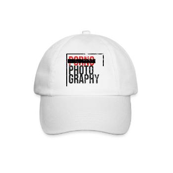 Pornography ehm Photography - No Porn - Baseballkappe - Weiß/Weiß - Vorne