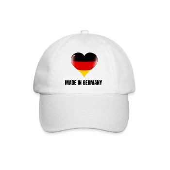 "Made in Germany" - Baseballkappe - Weiß/Weiß - Vorne
