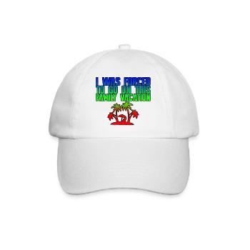 J’ai été obligé de partir en vacances en famille 3 - Casquette classique - blanc/blanc - Devant