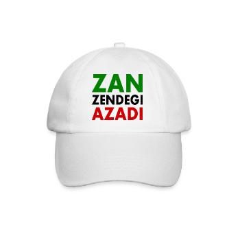 Zan zendegi azadi women life freedom - Baseballkappe - Weiß/Weiß - Vorne