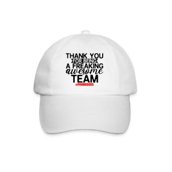 Merci d’être une équipe géniale 2 - Casquette classique - blanc/blanc - Devant
