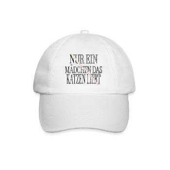 raubkatze humor spruch lustig großkatze tier - Baseballkappe - Weiß/Weiß - Vorne