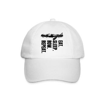Rower funny rower rowing saying rowing club - Baseball Cap - white/white - Front