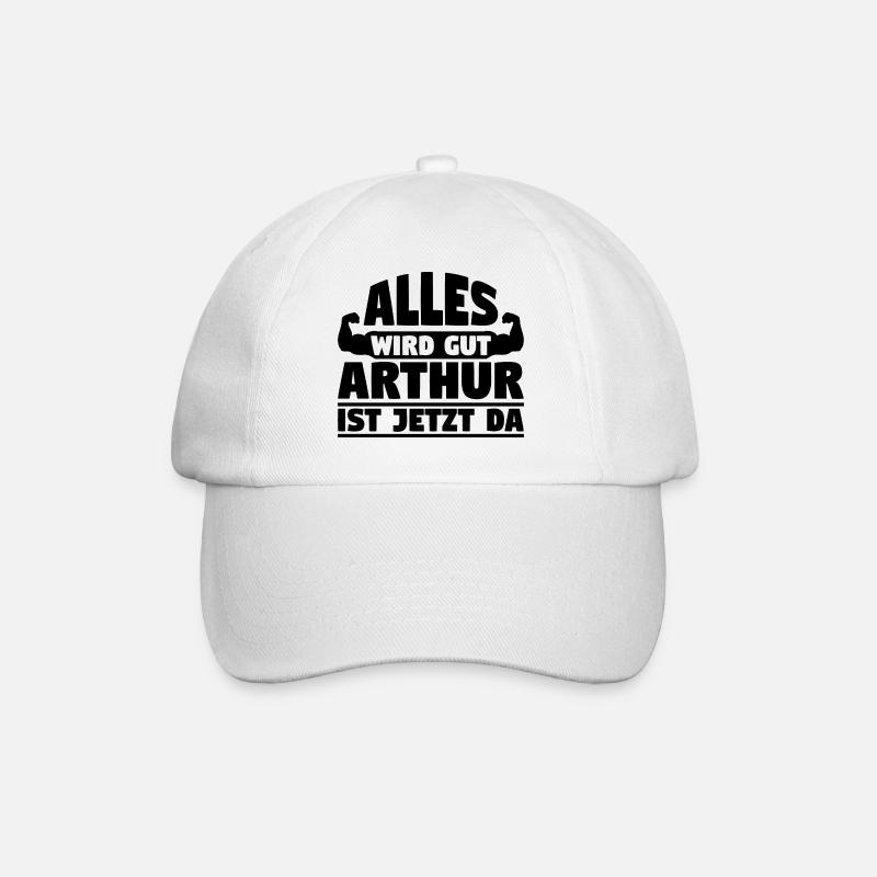 Alles wird gut Arthur ist jetzt da - Baseballkappe - Weiß/Weiß
