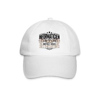 Informaticien cadeau Informaticien le vrai Informa - Casquette classique - blanc/blanc - Devant