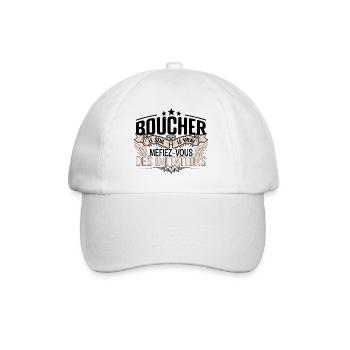 Boucher cadeau Boucher le vrai Boucher - Casquette classique - blanc/blanc - Devant