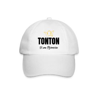 tonton d'une princesse - Casquette classique - blanc/blanc - Devant