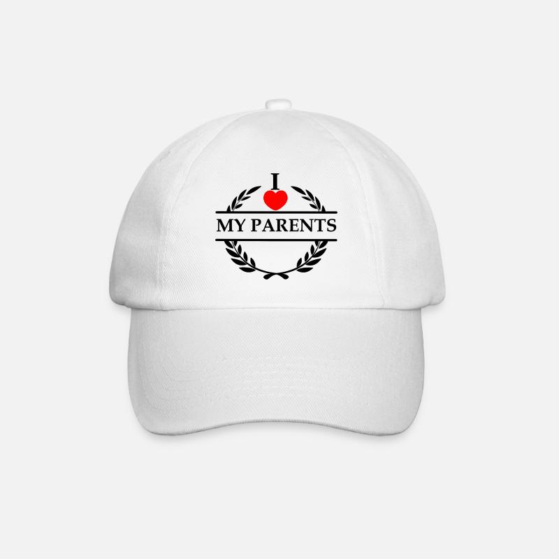 Ich liebe meine Eltern - Baseballkappe - Weiß/Weiß