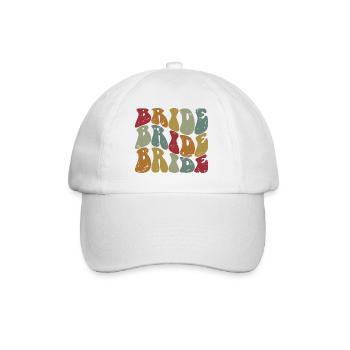 Retro Bride Matching Mariage Couple Fiançailles - Casquette classique - blanc/blanc - Devant