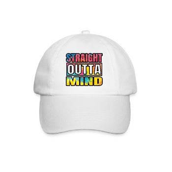 StraightouttaMIND - Baseball Cap - white/white - Front