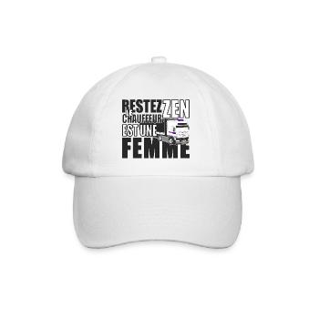 Femme chauffeur poids lourd routier camion humour - Casquette classique - blanc/blanc - Devant