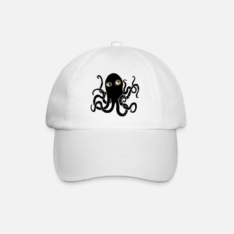 Kraken - Baseballkappe - Weiß/Weiß