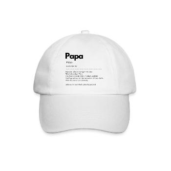 Definition Papa - Baseballkappe - Weiß/Weiß - Vorne