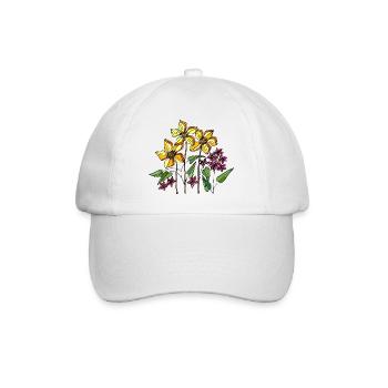 Fleur - Casquette classique - blanc/blanc - Devant