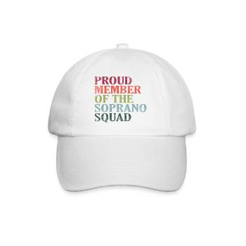 Proud Member of the Soprano Squad Vintage - Baseballkappe - Weiß/Weiß - Vorne