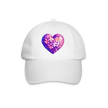 Fiançailles Saint-Valentin Mariage Amour Fête des mères - Casquette classique - blanc/blanc - Devant