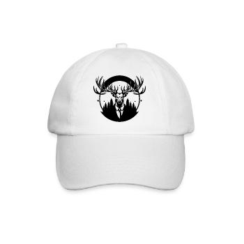boss hirsch - Baseballkappe - Weiß/Weiß - Vorne