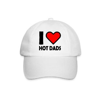 I love hot dads - Casquette classique - blanc/blanc - Devant