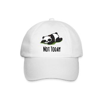 Not today Panda - funny saying gift idea - Baseball Cap - white/white - Front
