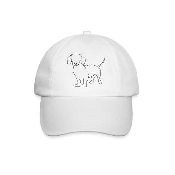 Just a Sausage dog - Baseball Cap - white/white - Front