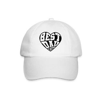 Bester Vater aller Zeiten! - Baseballkappe - Weiß/Weiß - Vorne
