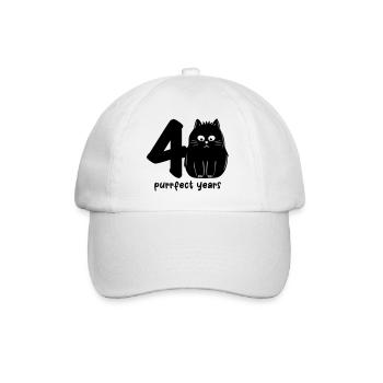vraiment purrfect 40 ans - Casquette classique - blanc/blanc - Devant