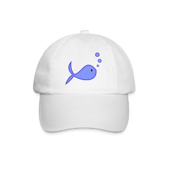 POISSON. POISSON D'AVRIL. VACANCES. ETE. HUMOUR - Casquette classique - blanc/blanc - Devant