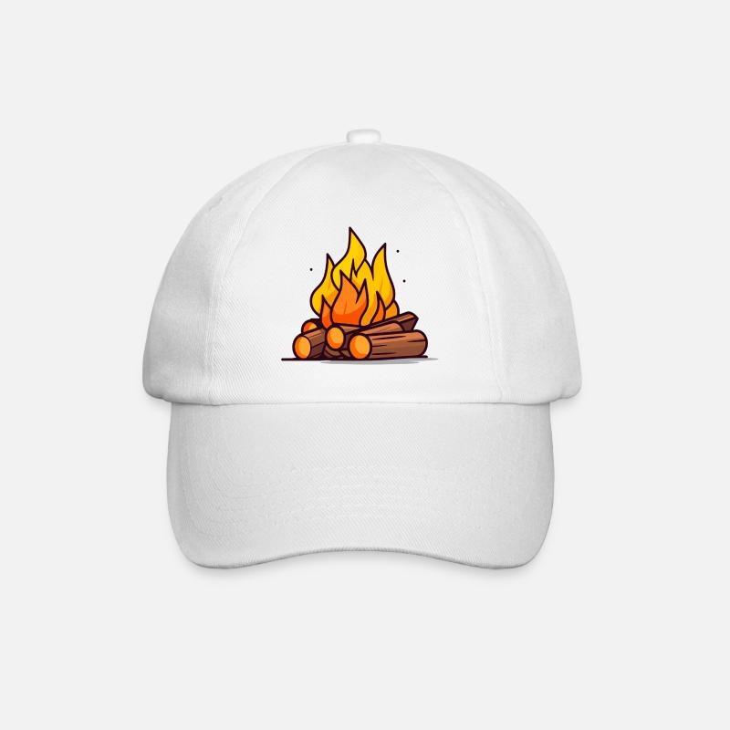 Lagerfeuer - Baseballkappe - Weiß/Weiß