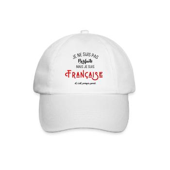 Pas parfaite mais française - Casquette classique - blanc/blanc - Devant