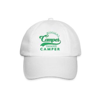 Einmal Camper immer Camper - Baseballkappe - Weiß/Weiß - Vorne