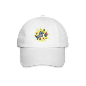 Dino School Enrolment - Baseball Cap - white/white - Front