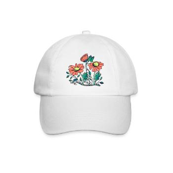 Fleur - Casquette classique - blanc/blanc - Devant