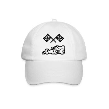 MYST3RCORP RACING BLACK - Baseball Cap - white/white - Front