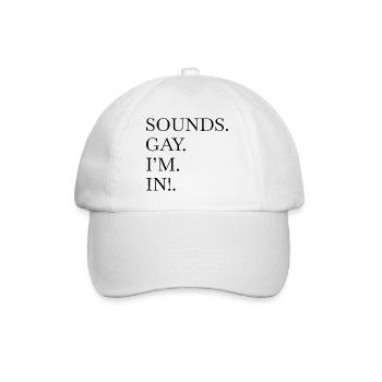 gay rights cool female 50th birthday present idea - Baseball Cap - white/white - Front