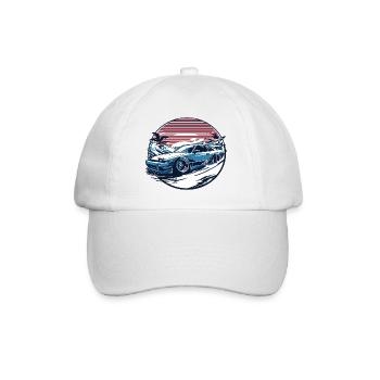 Japanese style car, JDM - Baseball Cap - white/white - Front