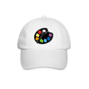 Künstler (Schwarz) - Baseballkappe - Weiß/Weiß - Vorne