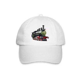Locomotive à vapeur - Casquette classique - blanc/blanc - Devant