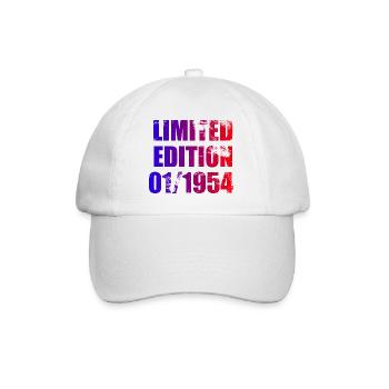 70th Birthday Limited Edition 01/1954 - Baseball Cap - white/white - Front