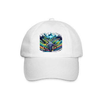 Road, Road, Mountain - Baseball Cap - white/white - Front