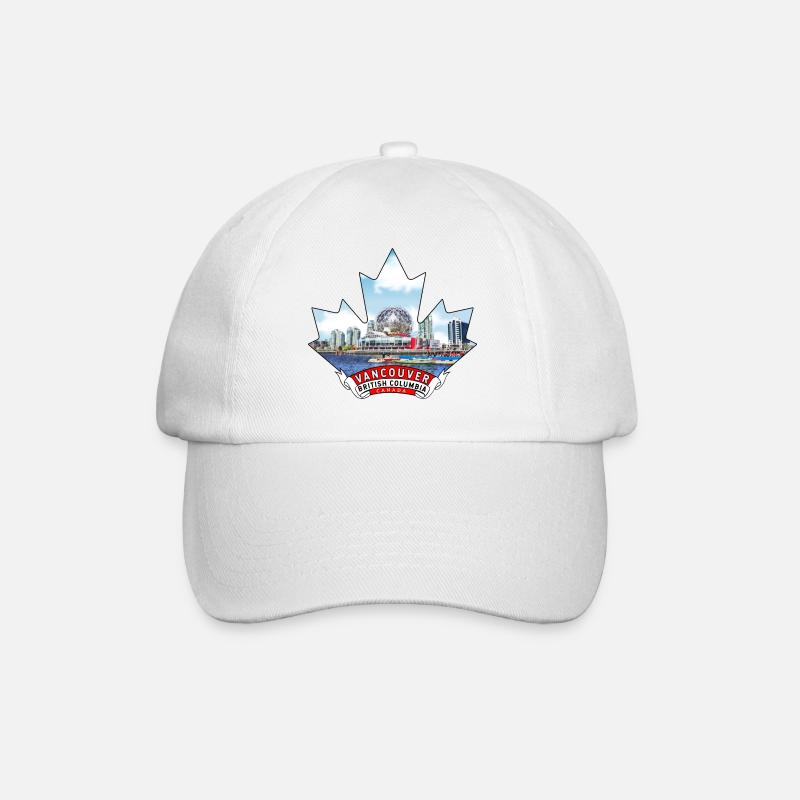 Vancouver, British Columbia Canada - Baseball Cap - white/white