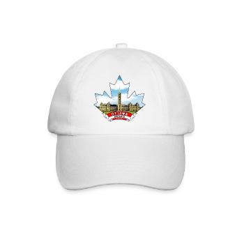 Ottawa, Ontario Canada Maple Leaf - Baseball Cap - white/white - Front