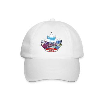 Calgary, Alberta Canada Maple Leaf - Baseball Cap - white/white - Front