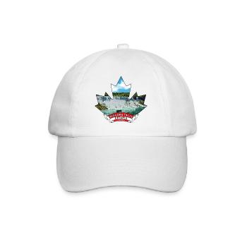 Niagara Falls, Ontario Canada Maple Leaf - Baseball Cap - white/white - Front